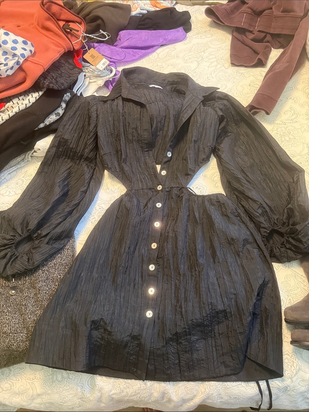 LPA long sleeve little black dress